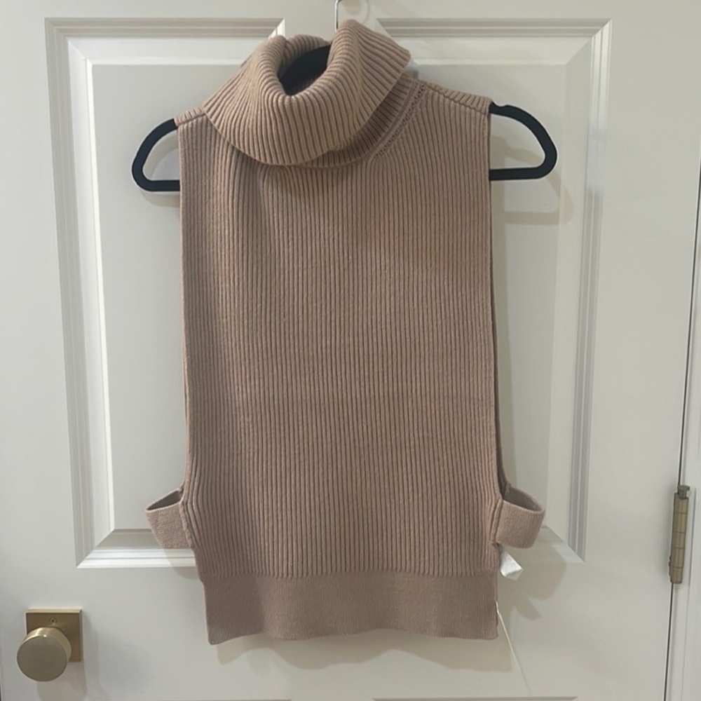 Anthropologie Beige sleeveless sweater